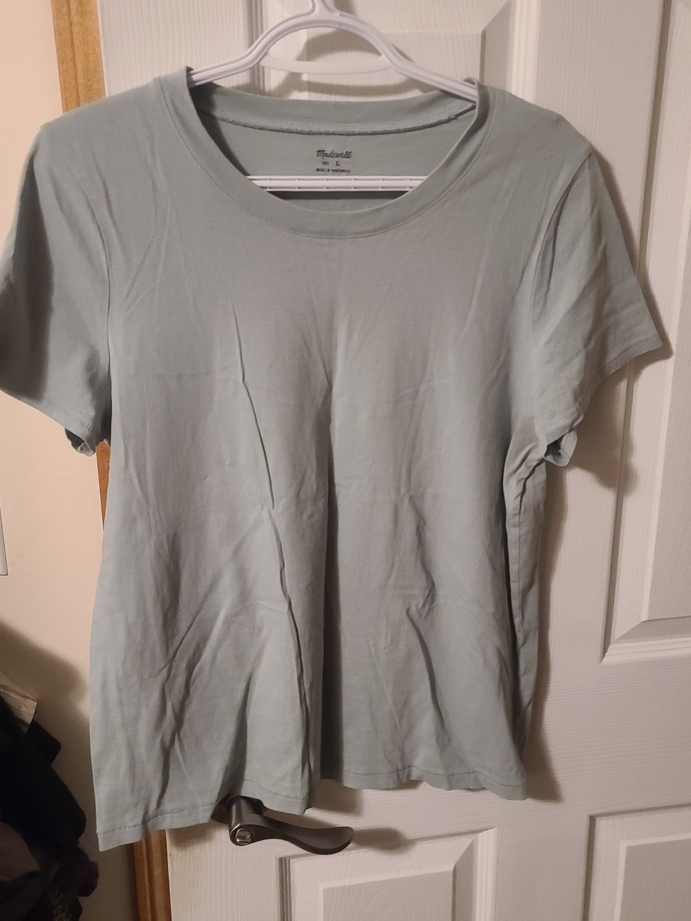 Madewell Women's Short Sleeve Crewneck Tee in Sage Green